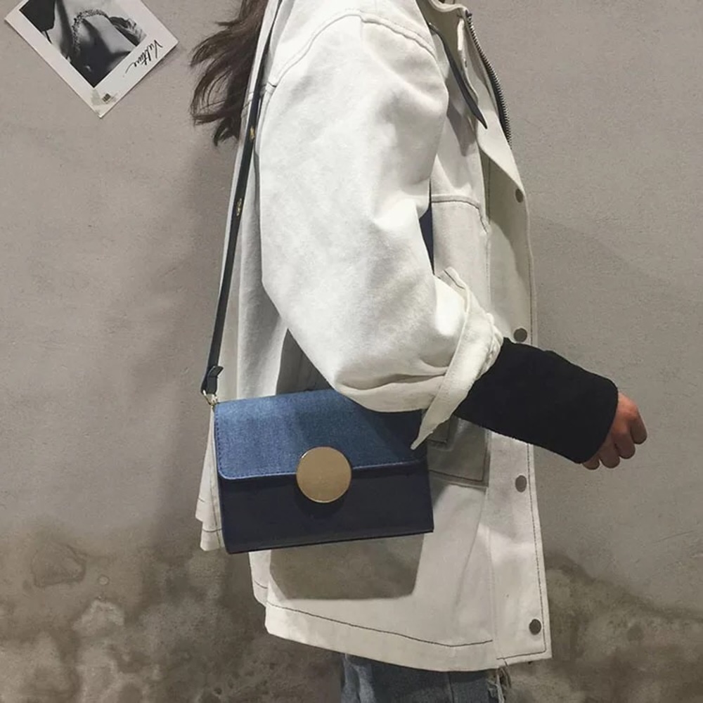 MOVING SALE (to 2/5) denim look small box bag - Picture 3 of 8